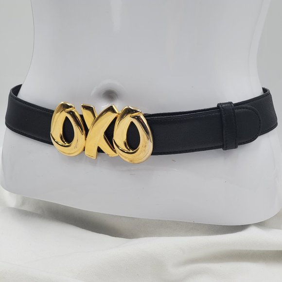 Paloma Picasso OXO Signature Black Leather Belt main image 4